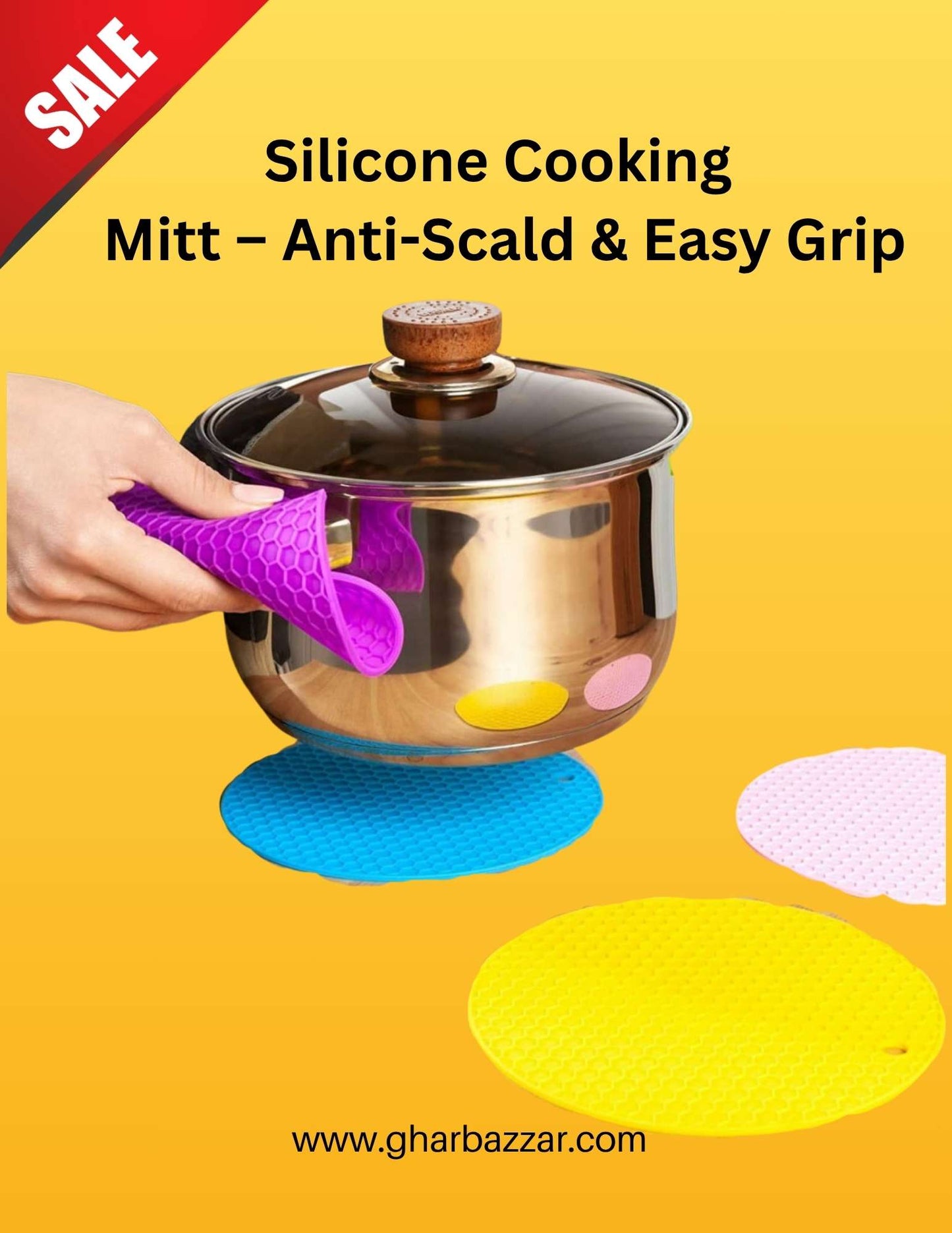 KITCHEN SILICONE TRIVETS MAT(SET OF 4)
