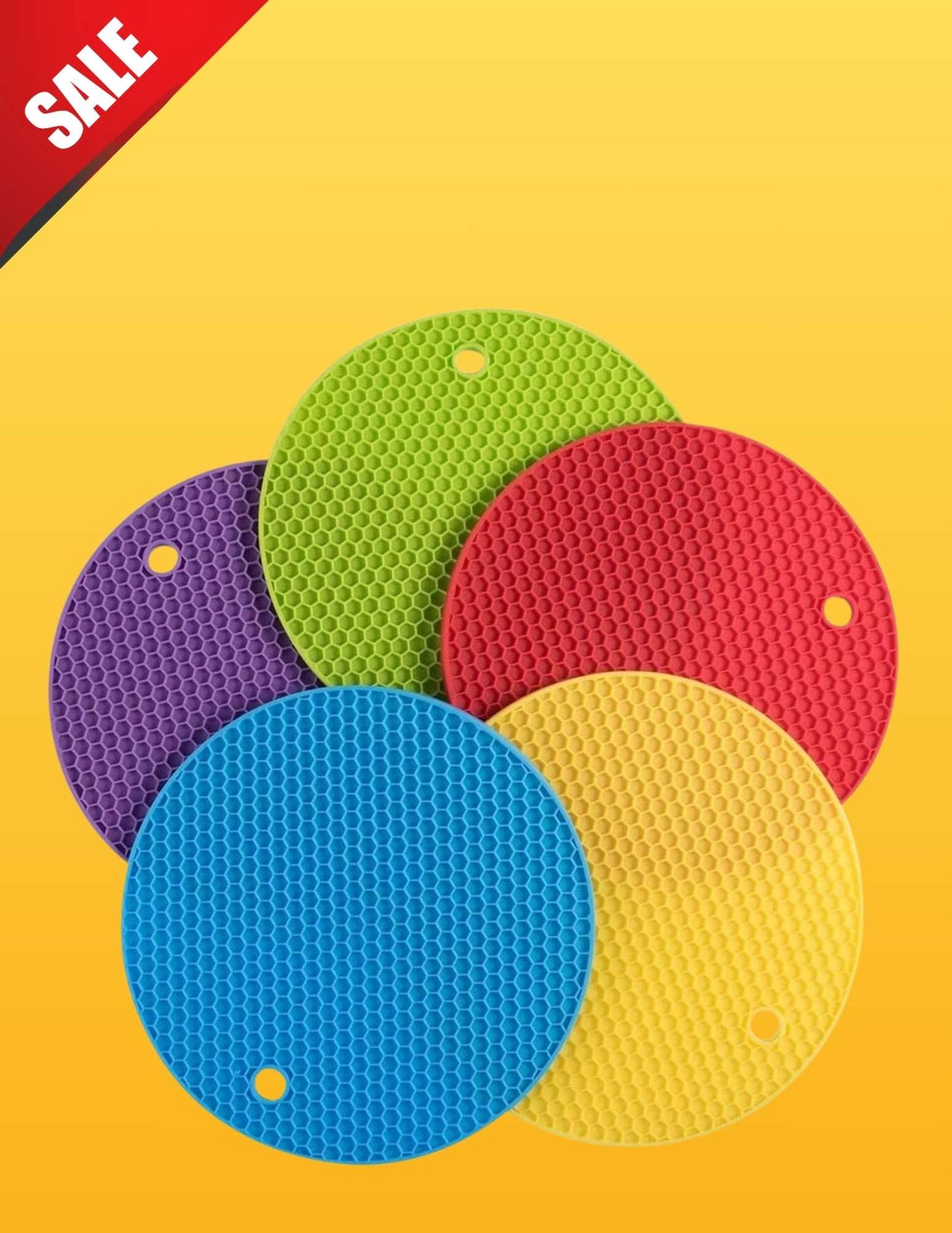 KITCHEN SILICONE TRIVETS MAT(SET OF 4)